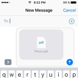 sending PDF file created on iPhone