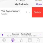 deleting podcasts to free up iphone storage space