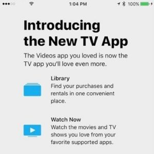 iOS 10.2 New TV App replaces Videos.