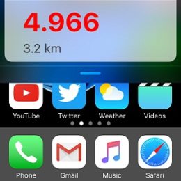 iOS 10.2 Swipe-Down for Widgets View.