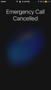 iphone emergency call cancelled