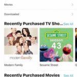 iPhone TV app Library view.