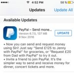 PayPal Siri integration App Store update