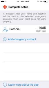 Rescue Me Add Emergency contact