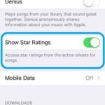 show star ratings music feature