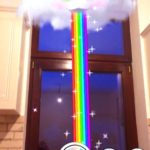 Snapchat cloud vomitting rainbow ar filter
