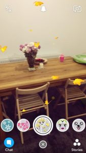 snapchat flying butterflies lens