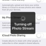 turning off iphone photo stream