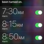 using Siri to turn On all iPhone alarms