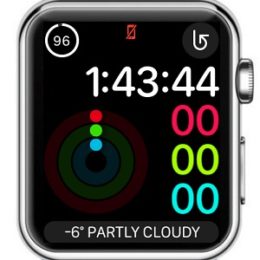Apple Watch disconnected from iPhone status.