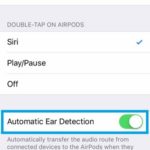 airpods automatic ear detection feature