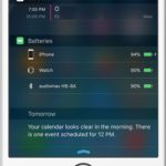iphone batteries widget displaying headphone battery level