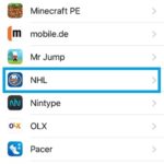 nhl app icon change in ios settings menu