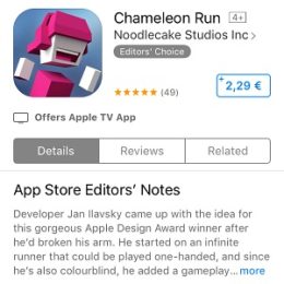 chameleon run app store screen