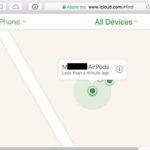 icloud.com AirPods location screen