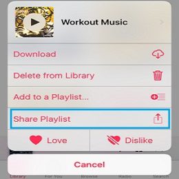 ios 10 share apple music playlist feature