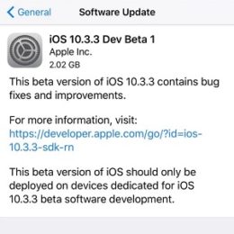 ios 10.3.3 dev beta 1 software update
