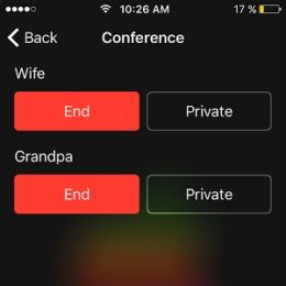 iphone conference call menu