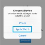 downloading watchos 4 configuration profile