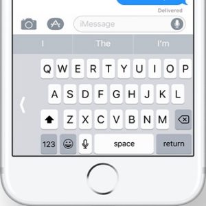iOS  11 one-handed Keyboard on iPhone.