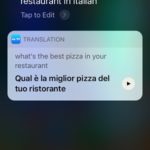 ios 11 siri translation from English to Italian