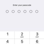 iPhone Passcode requirement screen.