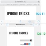 safari landscape view ios 10 vs ios 11