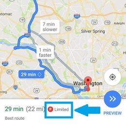 google maps parking difficulty indicator