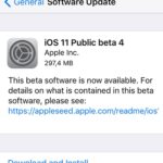 ios 11 public beta 4 software update screen