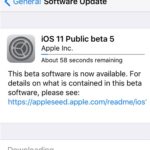 ios 11 public beta 5 software update