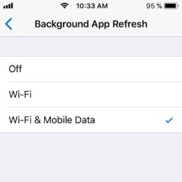 ios 11 background app refresh options