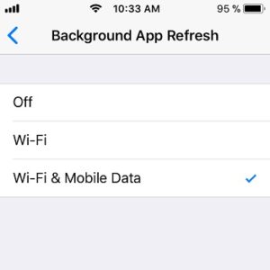 ios 11 background app refresh options