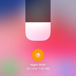 ios 11 night shift mode shortcut