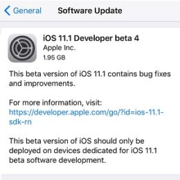 ios 11 developer beta 4