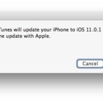 itunes ios 11.0.1 software update prompt
