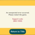 animal crossing pocket camp unexpected error message