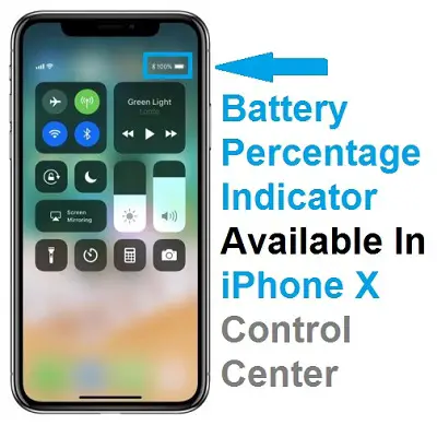 battery percent iphone x