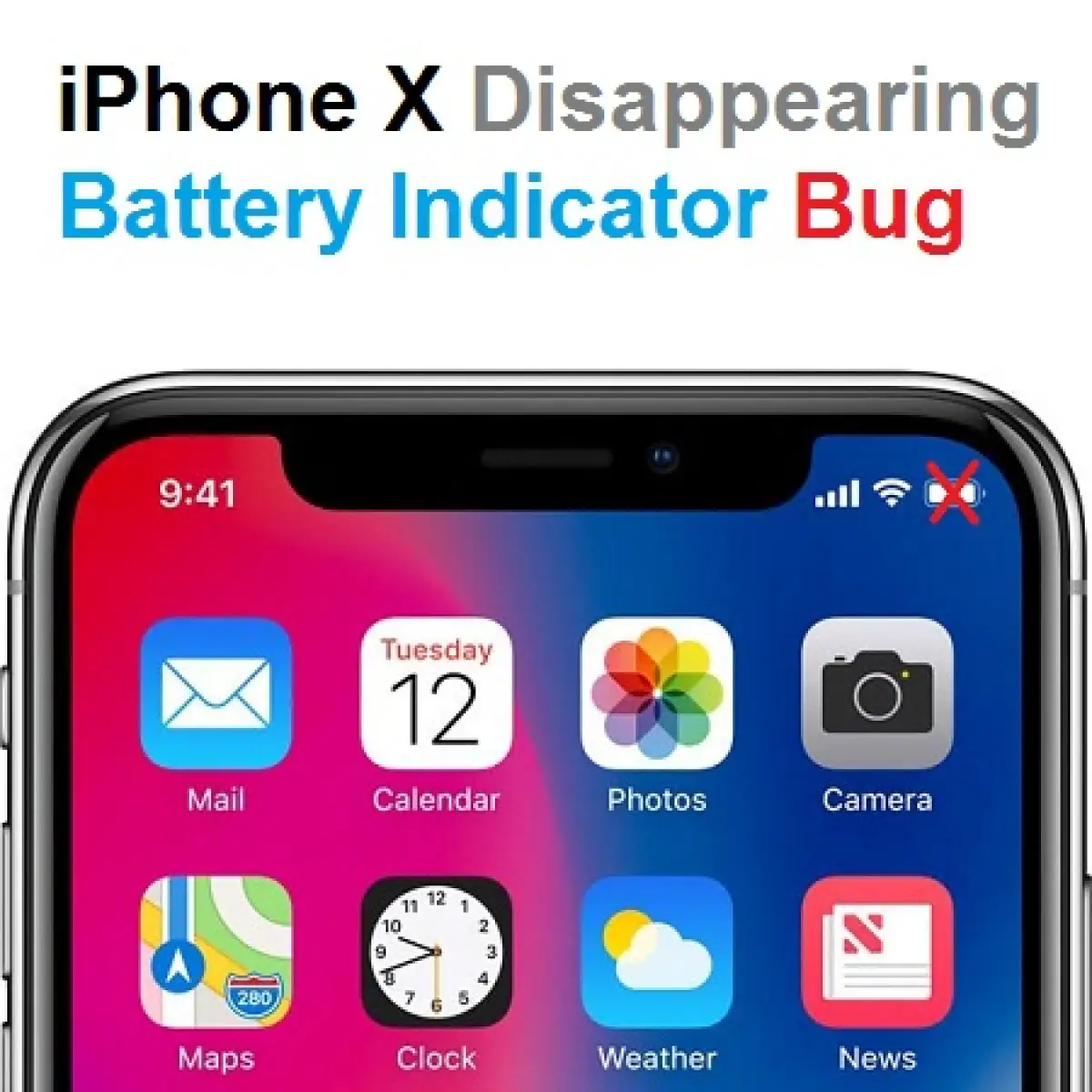 iphone x battery indicator issue