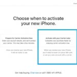 iPhone X carrier activation option