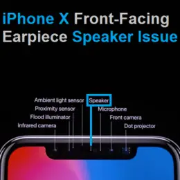 iphone x earpiece speaker placement