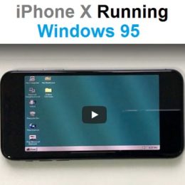 iphone x running windows 95