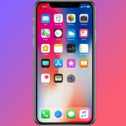 iPhone X Super Retina OLED display.