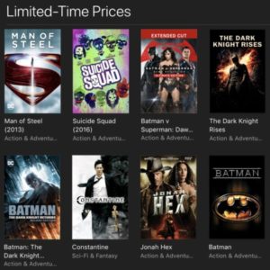 itunes dc movies sale