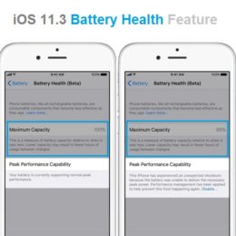 iOS 11.3 Battery Health feature.