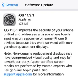ios 11.3.1 software update
