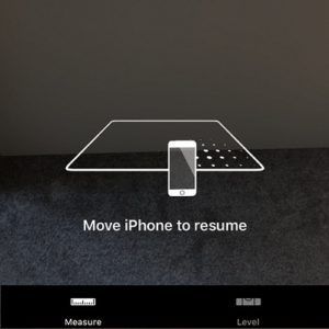 iphone running measure app