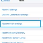 iphone xs max reset network settings menu