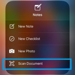 How to scan documents in the Notes app