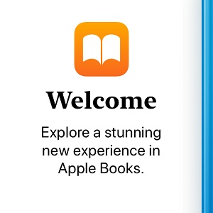 iOS 12 Apple Books welcome message.
