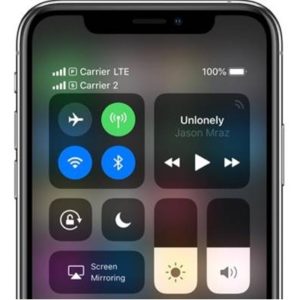 iPhone XS running Dual SIM feature.